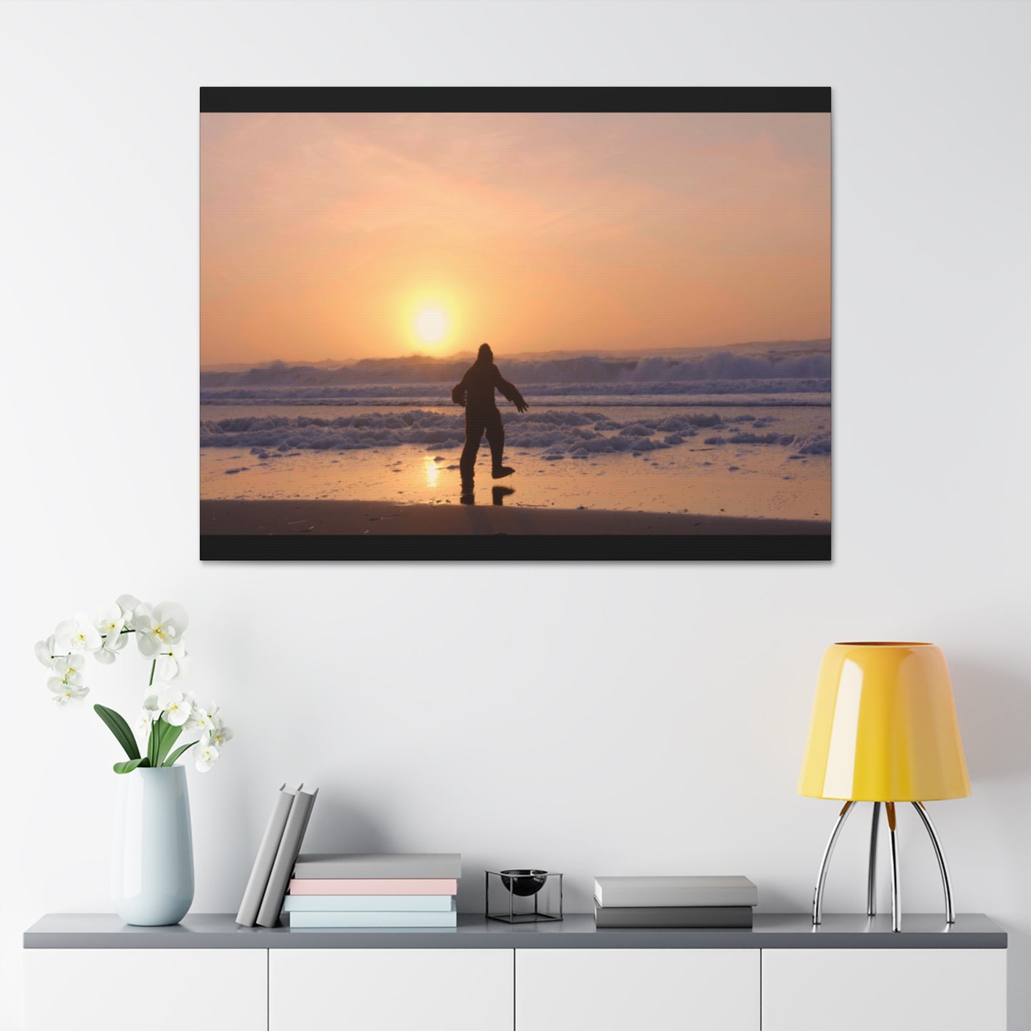 “Legend of the Squatch” Ferndale Beach California Scene Canvas Stretched, 1.5''