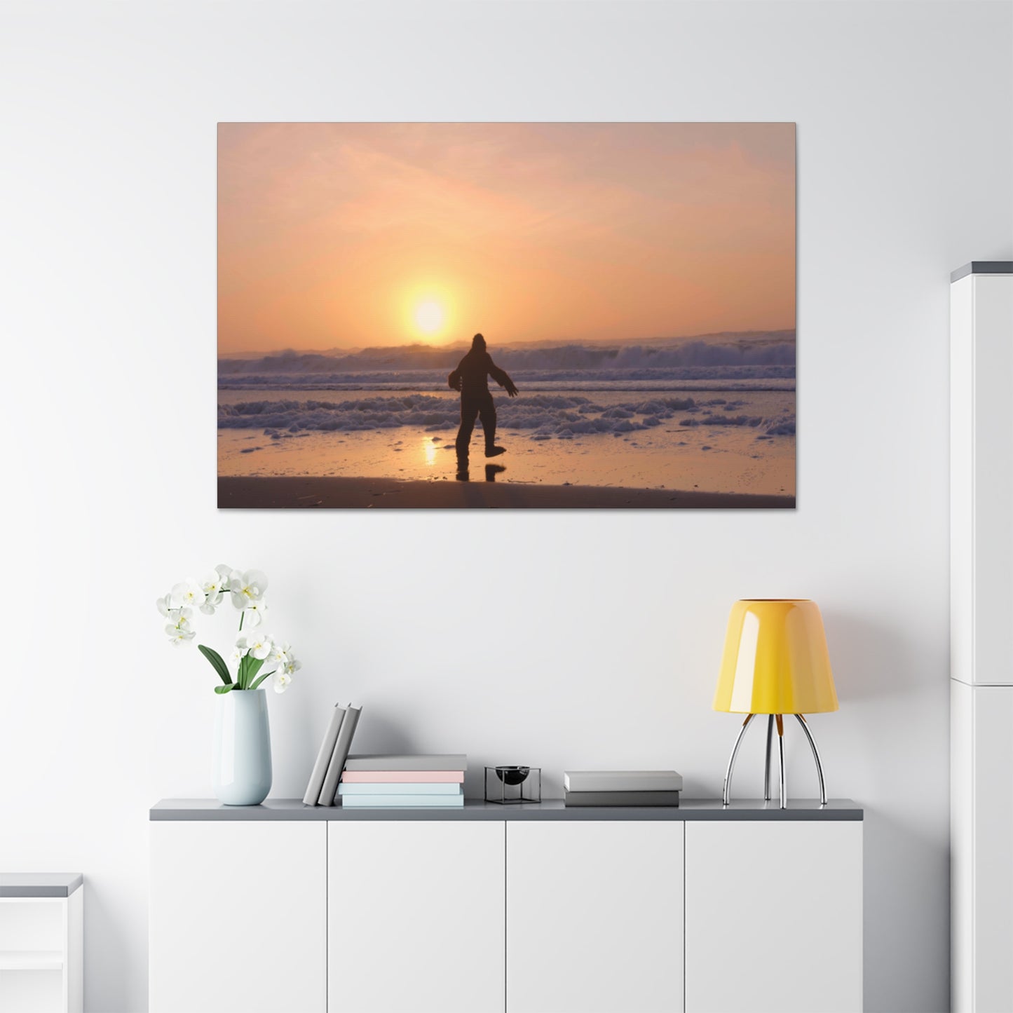 “Legend of the Squatch” Ferndale Beach California Scene Canvas Stretched, 1.5''