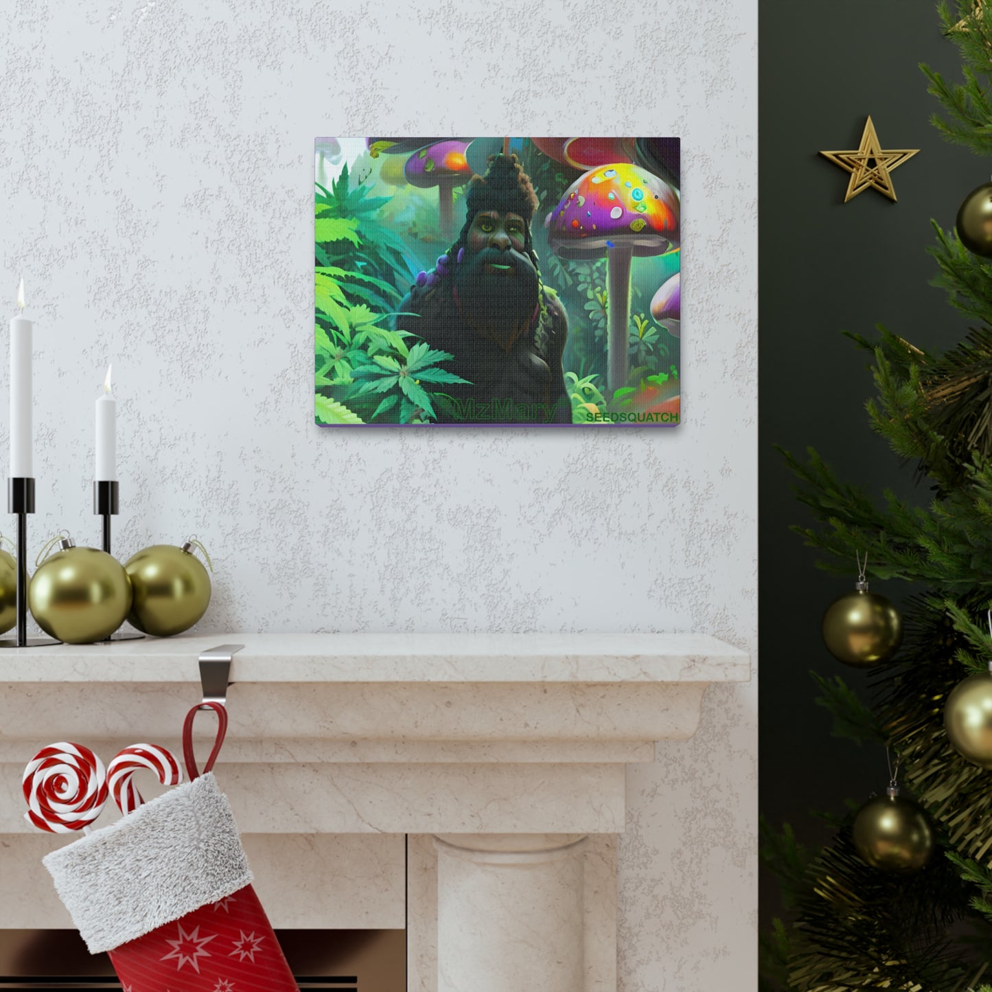 MzMary “ShroomSquatch” Ai Scene Canvas Gallery Wraps