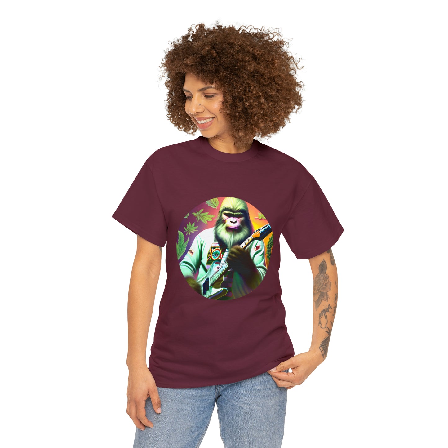 Seedsquatch Plays Guitar #1 Unisex Heavy Cotton Tee