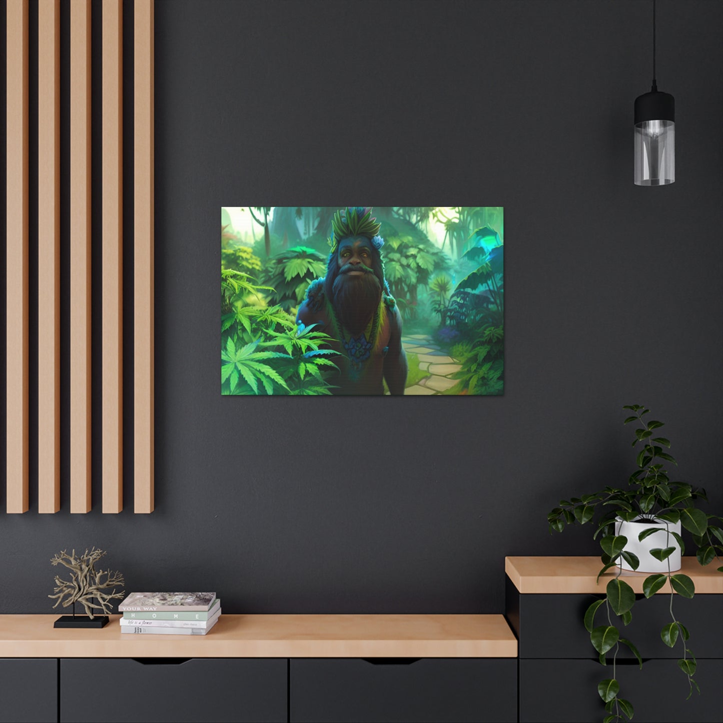 MzMary AlohaSquatch Ai Design Canvas Gallery Wraps