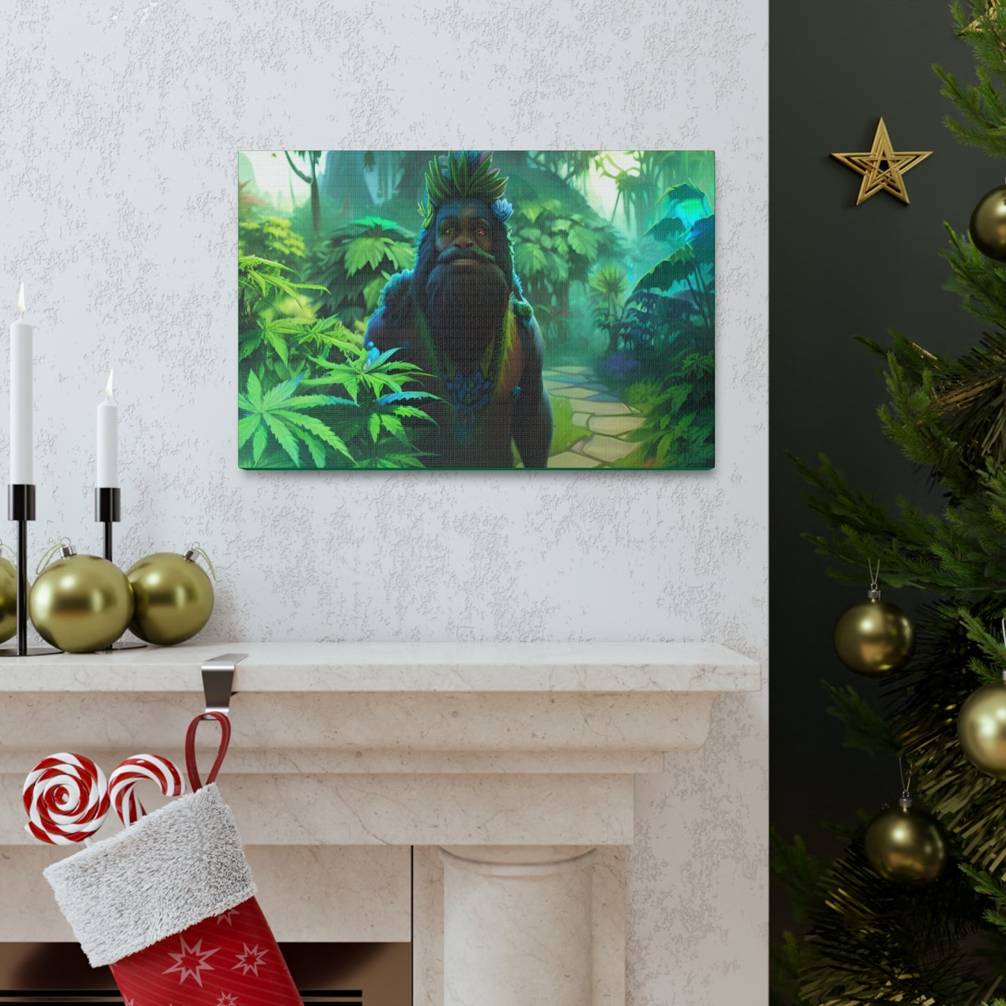 MzMary AlohaSquatch Ai Design Canvas Gallery Wraps