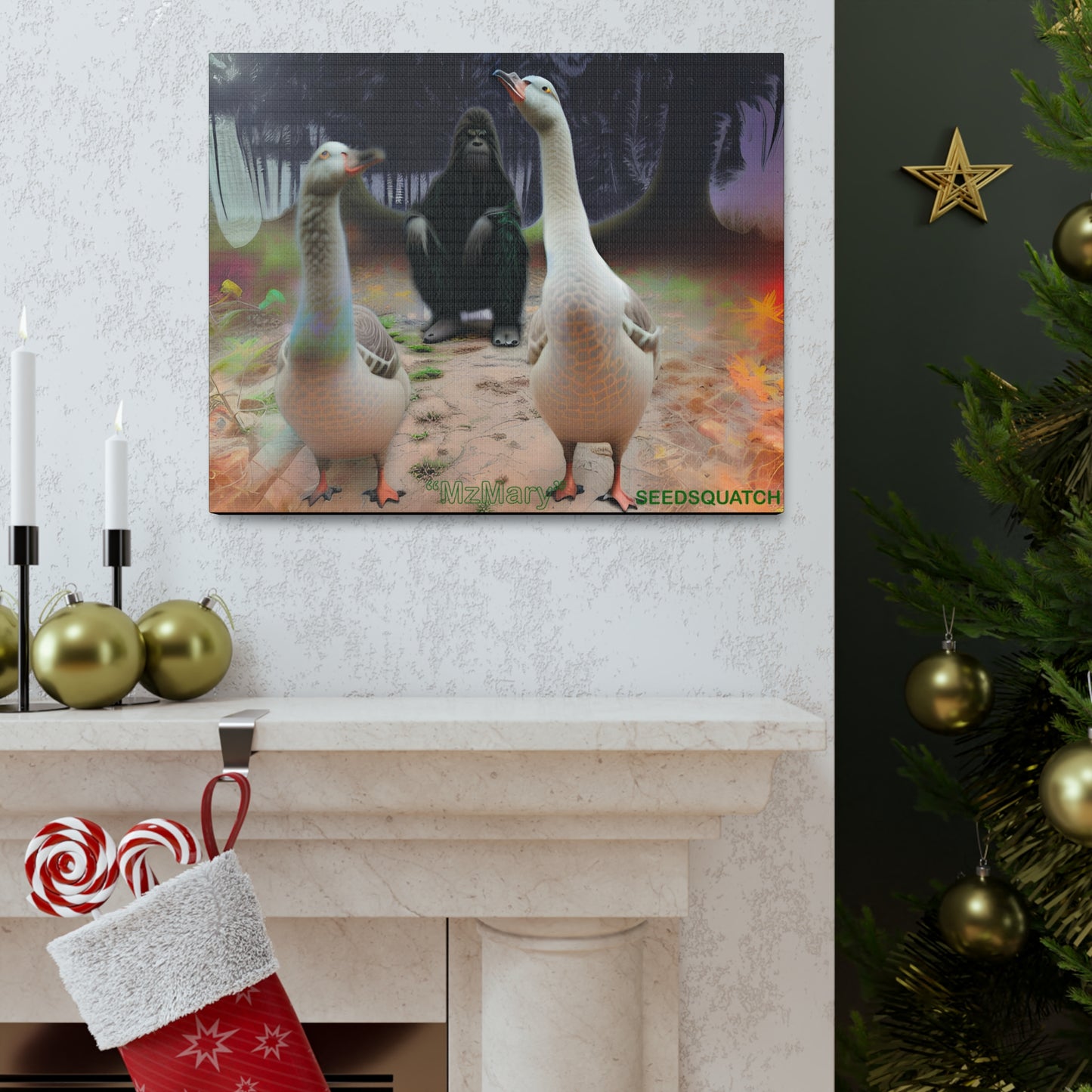 MzMary “The Geese”  Ai Scene Canvas Gallery Wraps