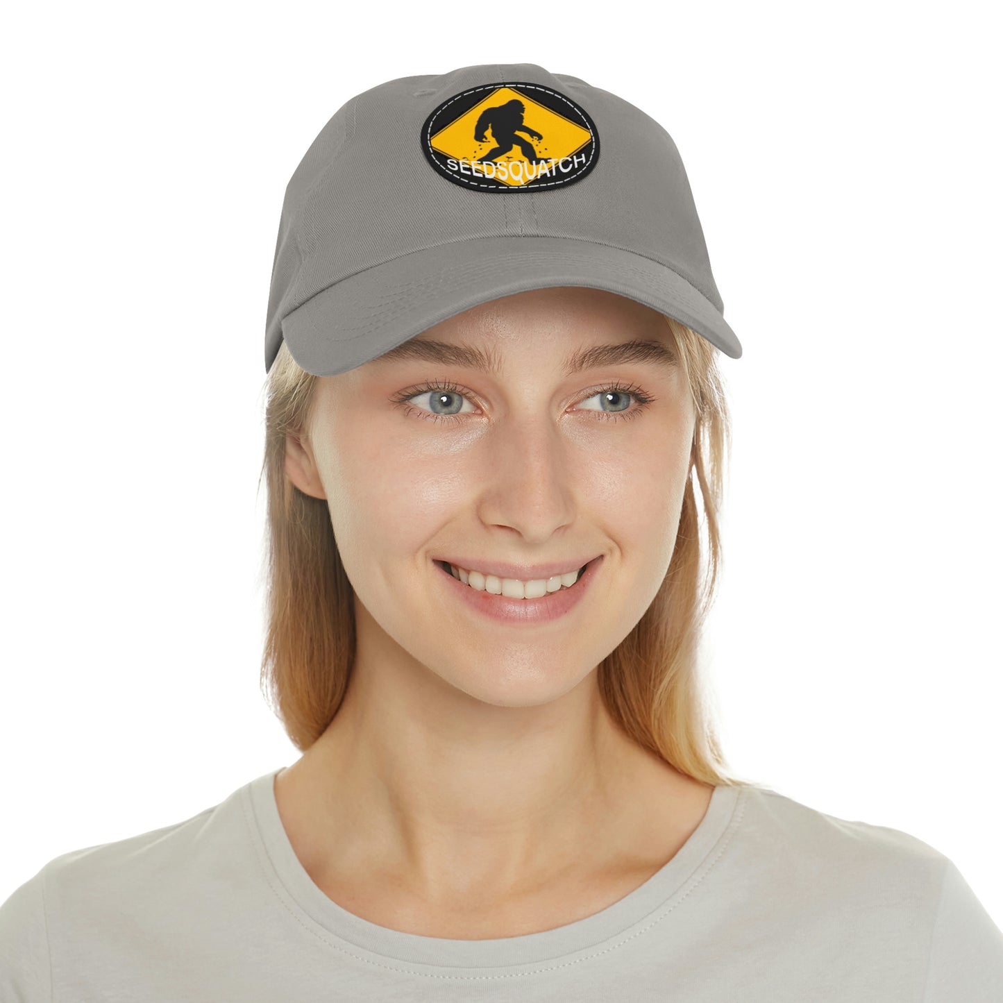 Seedsquatch Logo Dad Hat with Leather Patch (Round)