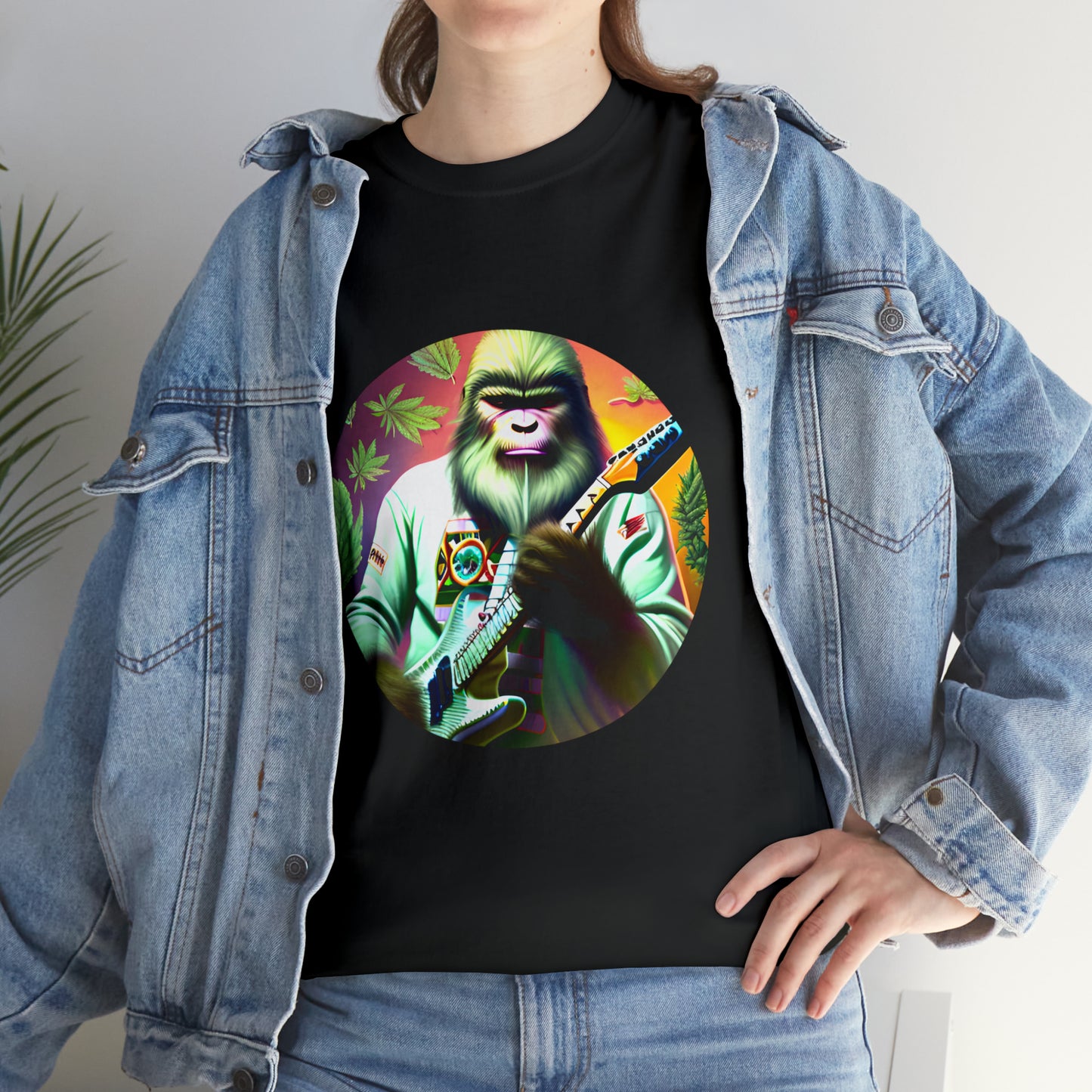 Seedsquatch Plays Guitar #1 Unisex Heavy Cotton Tee