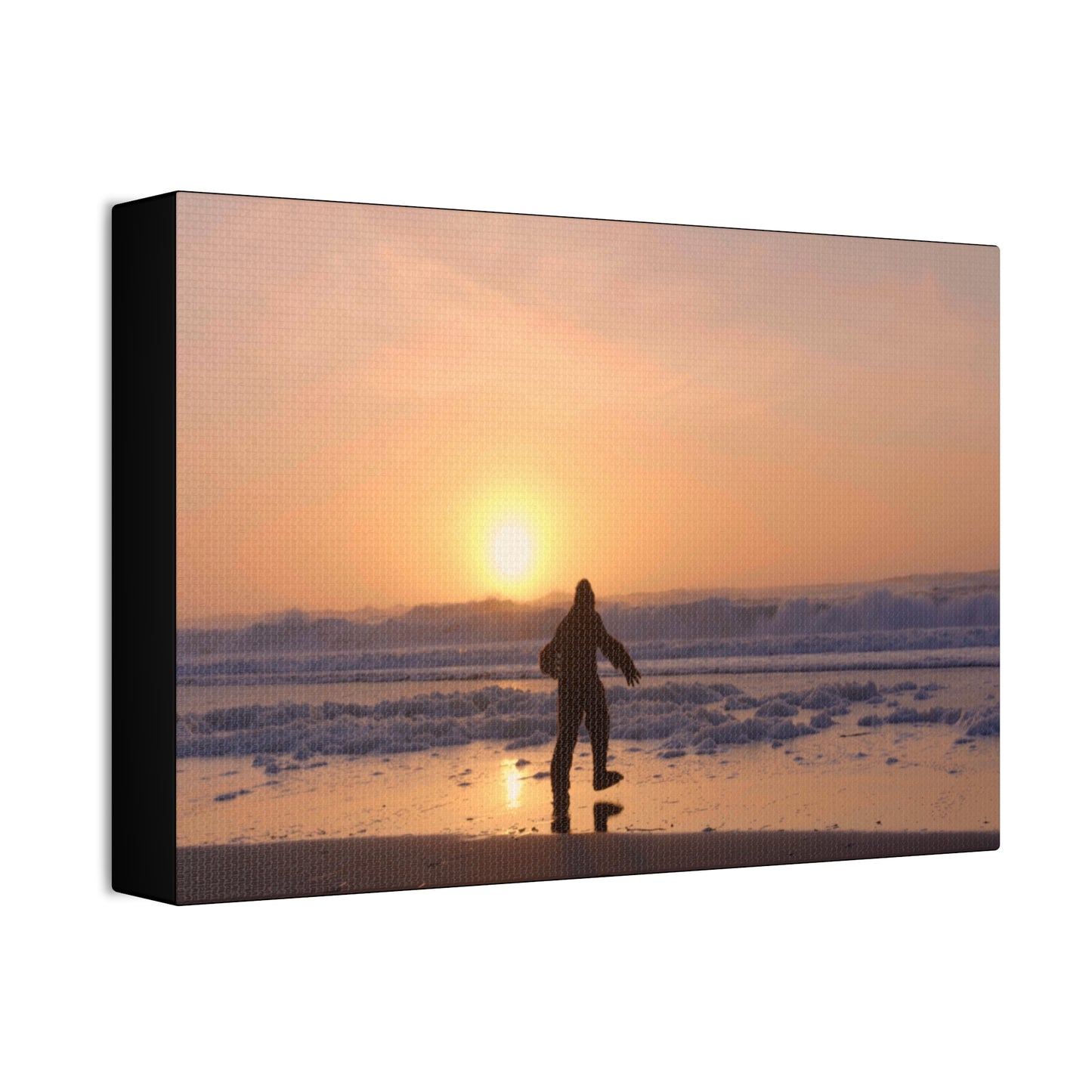 “Legend of the Squatch” Ferndale Beach California Scene Canvas Stretched, 1.5''