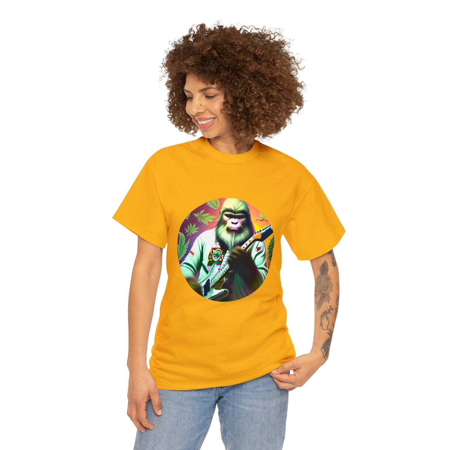 Seedsquatch Plays Guitar #1 Unisex Heavy Cotton Tee