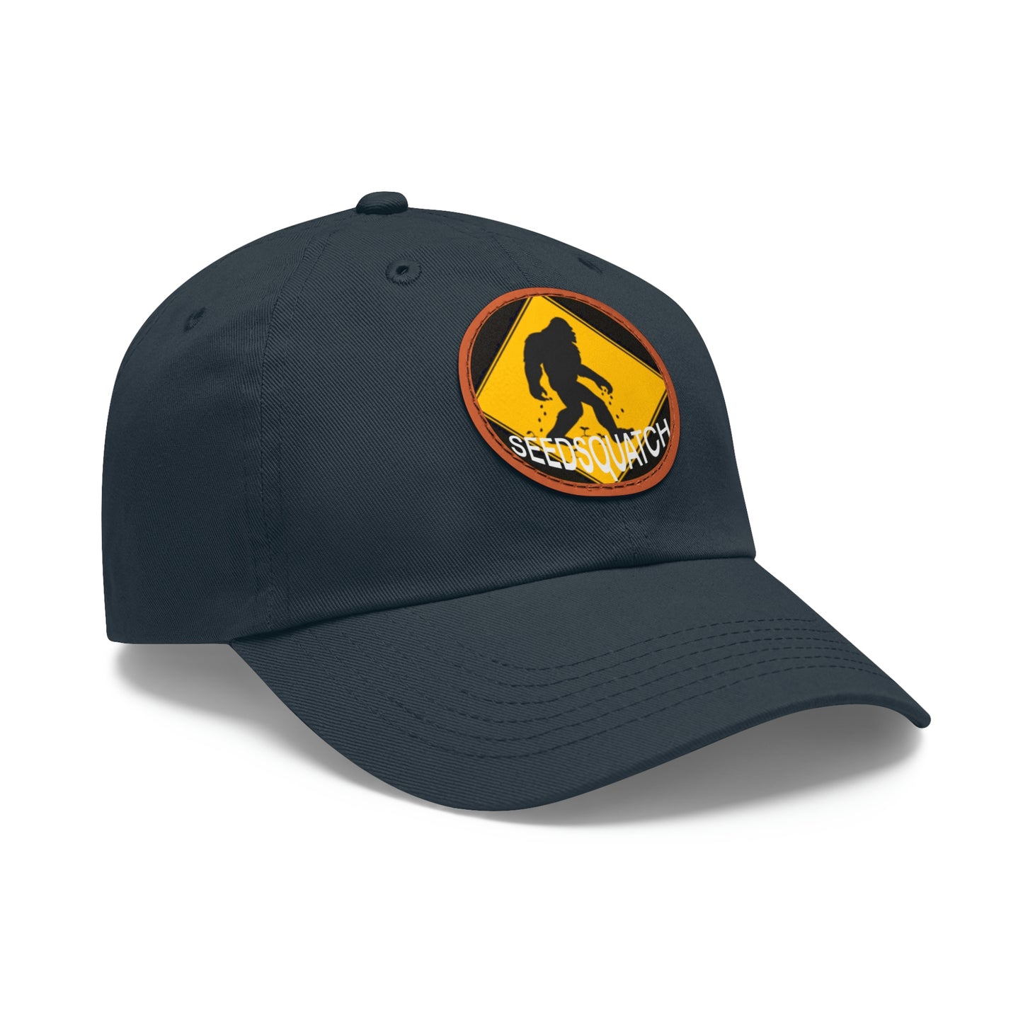 Seedsquatch Logo Dad Hat with Leather Patch (Round)