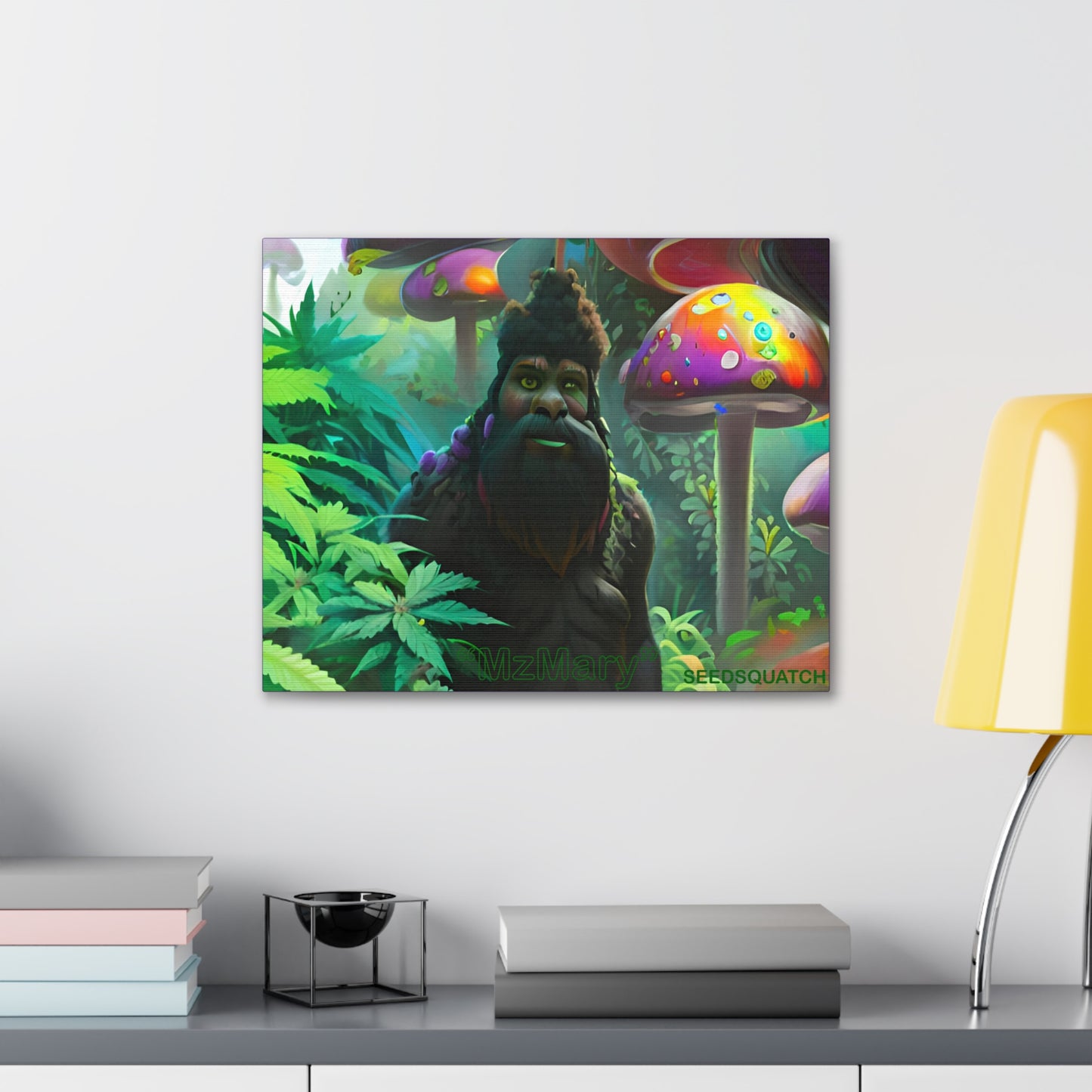 MzMary “ShroomSquatch” Ai Scene Canvas Gallery Wraps