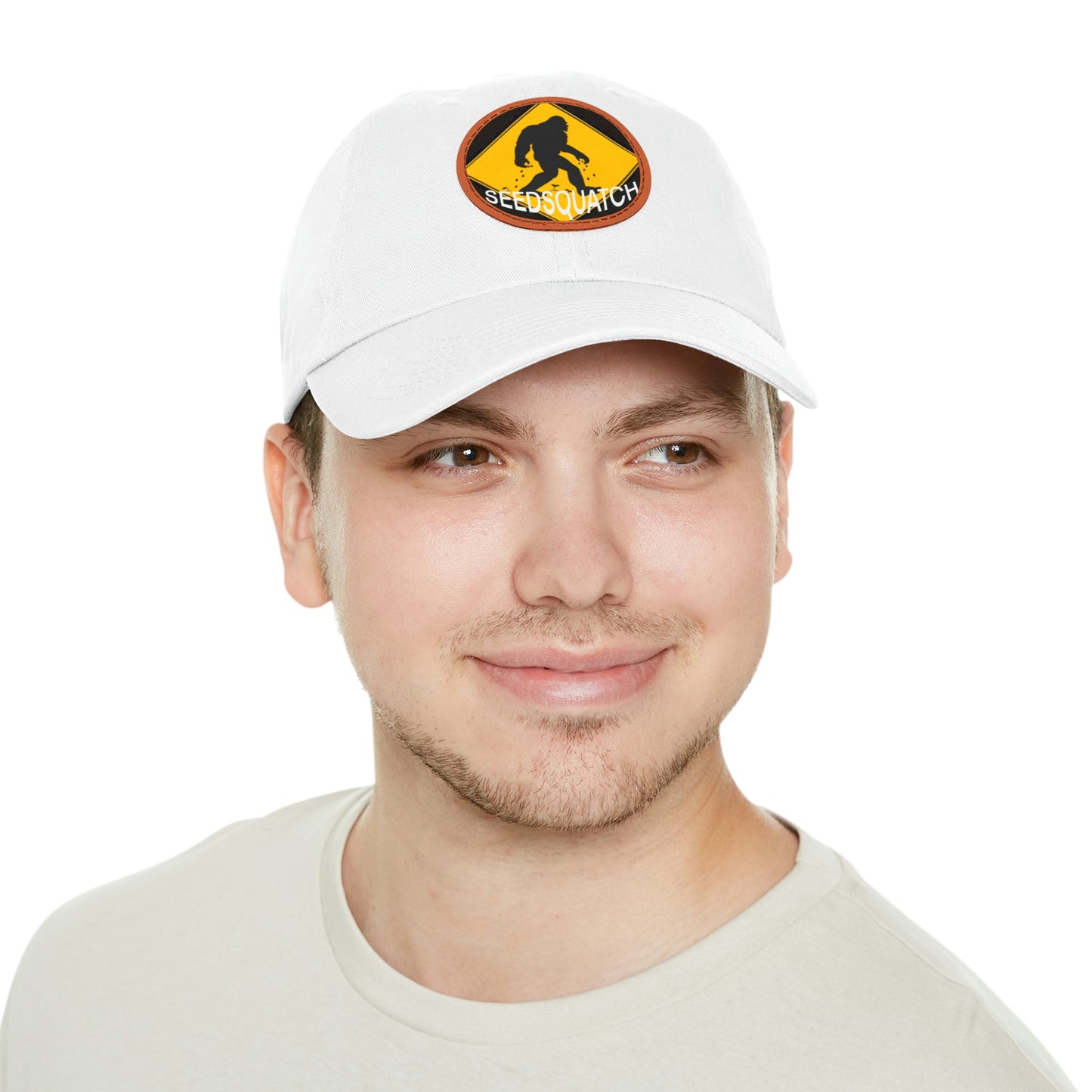 Seedsquatch Logo Dad Hat with Leather Patch (Round)