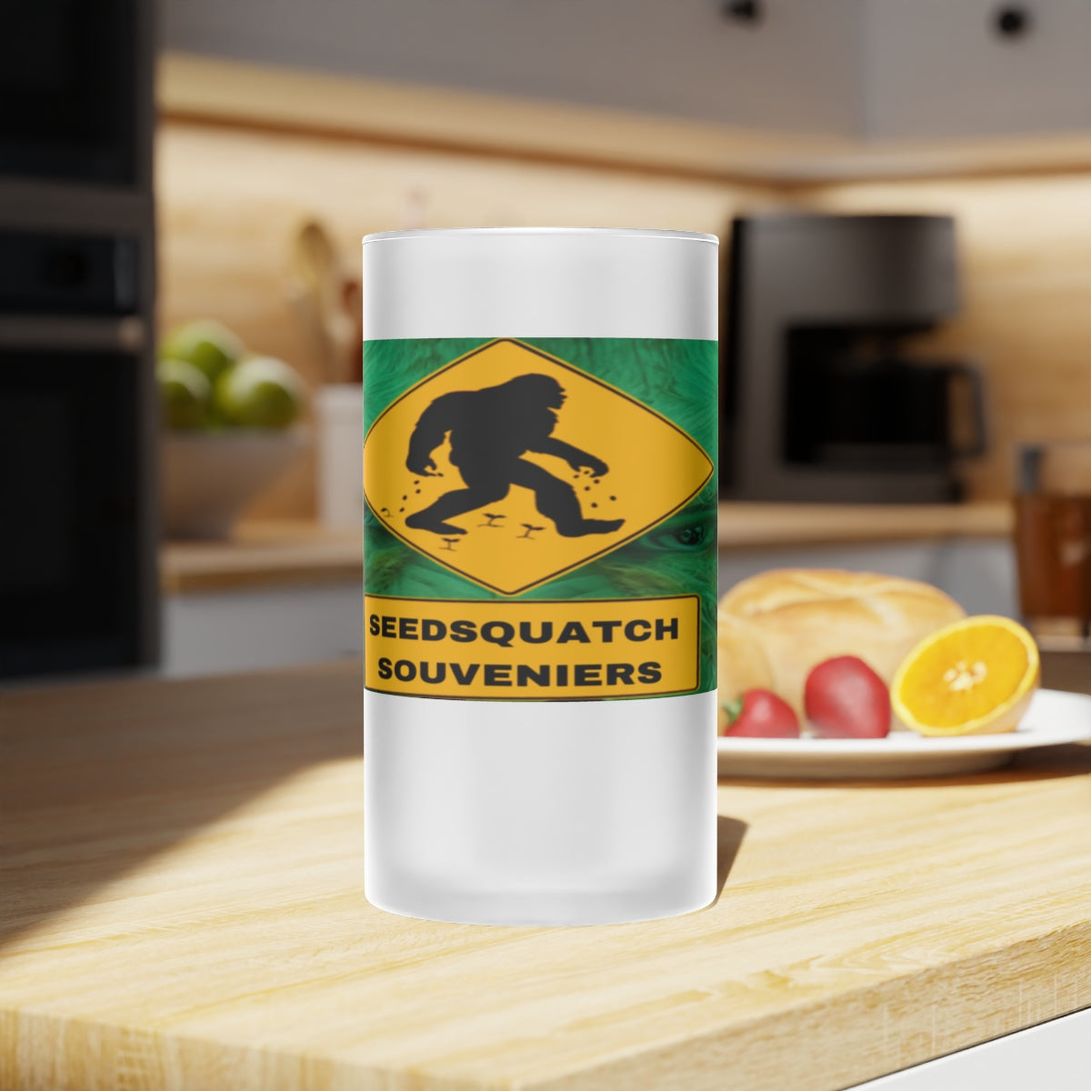 Seedsquatch Frosted Glass Mug